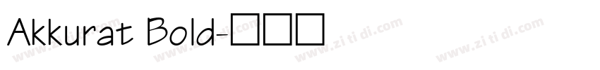 Akkurat Bold字体转换